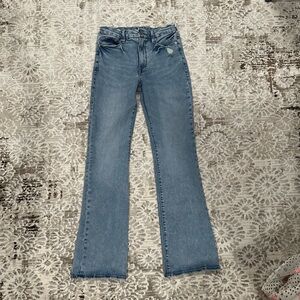Good American light blue jeans